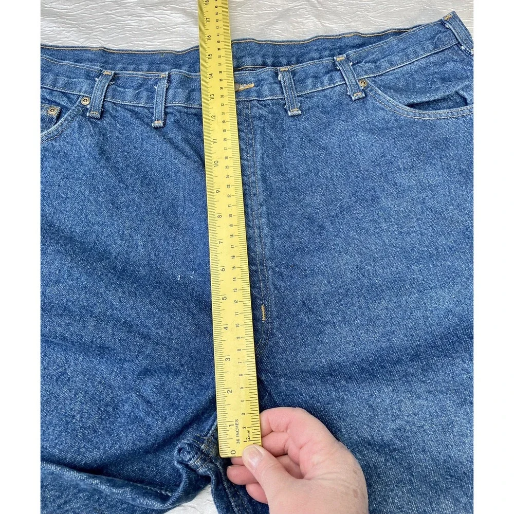 VTG Carhartt Flannel Lined Insulated Denim Jeans B21 DST 46 X 30 USA Components